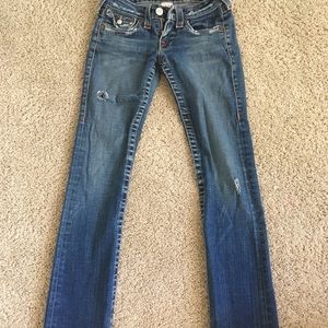 True Religion straight leg jeans 25